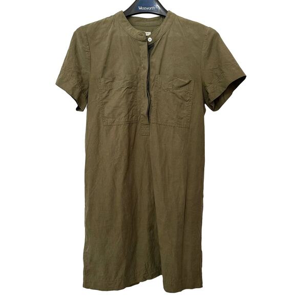 J Crew Dress Military Fatigue Green Size Small - Picture 1 of 4